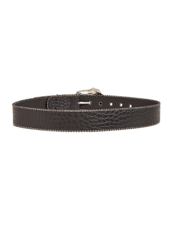 Engraved Metal Design Buckle Belt