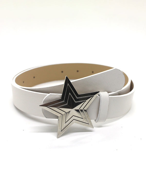Metal Star Decor Buckle Belt
