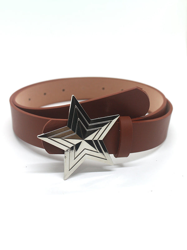 Metal Star Decor Buckle Belt