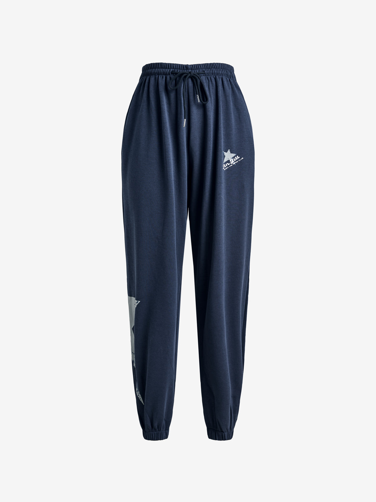 Star Print High Waist Stretchy Sweatpants