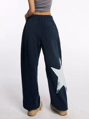 Star Print High Waist Stretchy Sweatpants