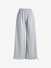 Letter Print Stretchy Waist Loose Sweatpants