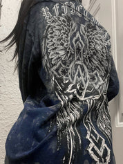 Tie Dye Print Drop Shoulder Oversized Long Sleeve Tee