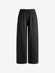 Solid Drawstring Loose Sweatpants