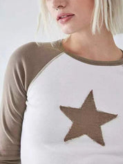 Street Star Patch Raglan Long Sleeve Tee