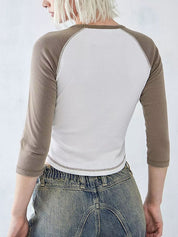 Street Star Patch Raglan Long Sleeve Tee