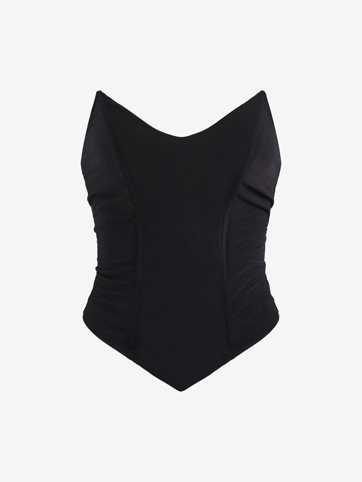 V Neck Backless Bandeau Top