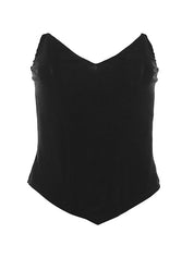 V Neck Backless Bandeau Top