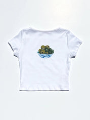 Fruit Print Crew Neck Short Sleeve Tee