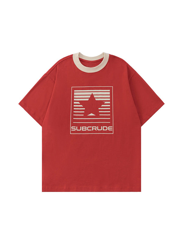 Men's Vintage Star Print Short Sleeve Tee