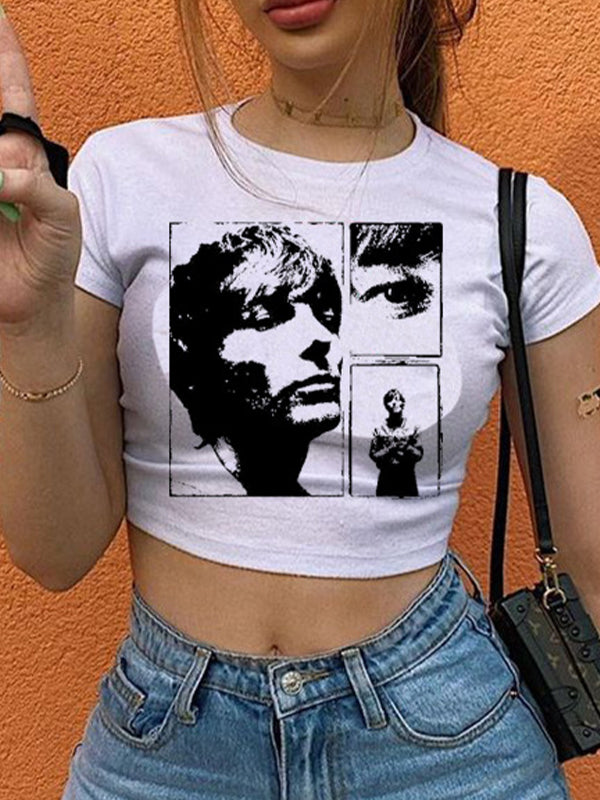 Vintage Cropped Short Sleeve Tee