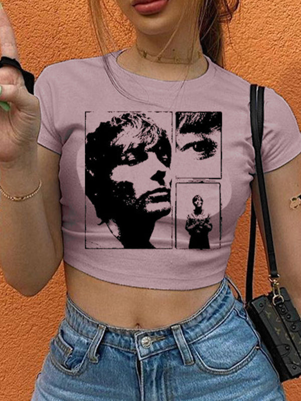Vintage Cropped Short Sleeve Tee