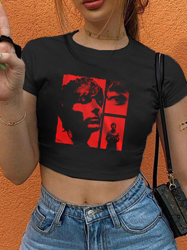 Vintage Cropped Short Sleeve Tee