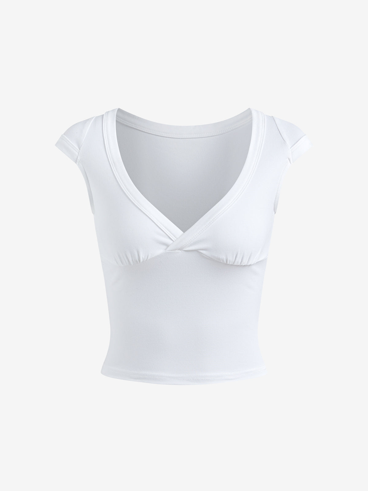 Casual V Neck Short Sleeve Tee