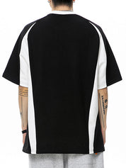 Men's Letter Raglan Oversized Short Sleeve Tee