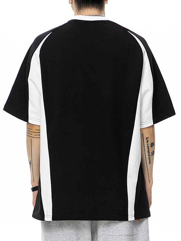 Men's Letter Raglan Oversized Short Sleeve Tee