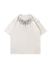 Men's Wing Print Oversized Short Sleeve Tee