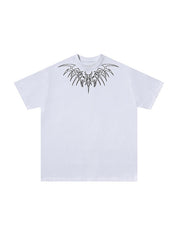 Men's Wing Print Oversized Short Sleeve Tee