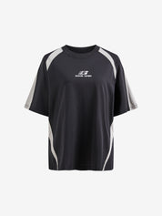 Men's Retro Spliced Oversized Short Sleeve Tee