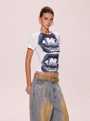 Retro Print Short Sleeve Tee