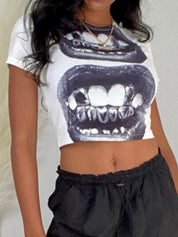 Retro Print Short Sleeve Tee