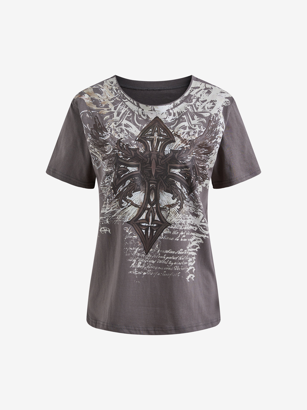 Men's Cross Print Oversized Short Sleeve Tee