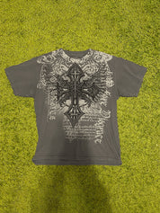 Men's Cross Print Oversized Short Sleeve Tee