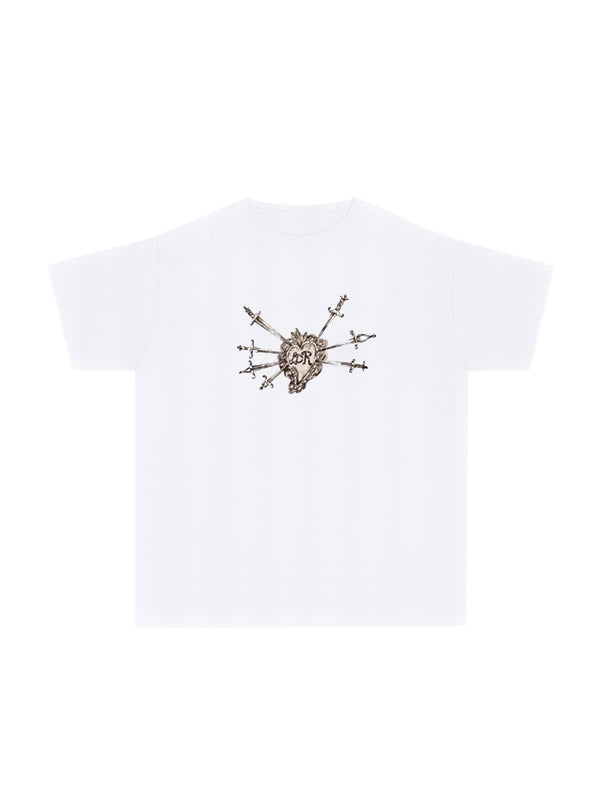 Retro Print Short Sleeve Tee