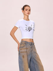 Retro Print Short Sleeve Tee