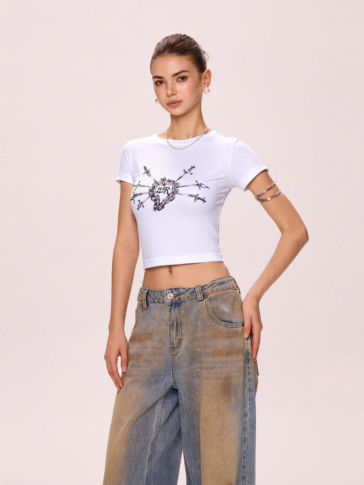 Retro Print Short Sleeve Tee
