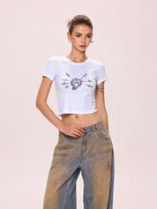Retro Print Short Sleeve Tee