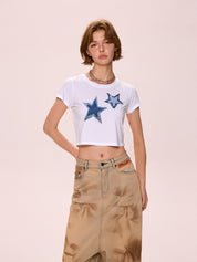 Star Print Short Sleeve Tee
