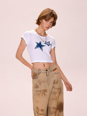 Star Print Short Sleeve Tee