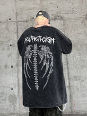 Men's Wing Print Oversized Short Sleeve Tee