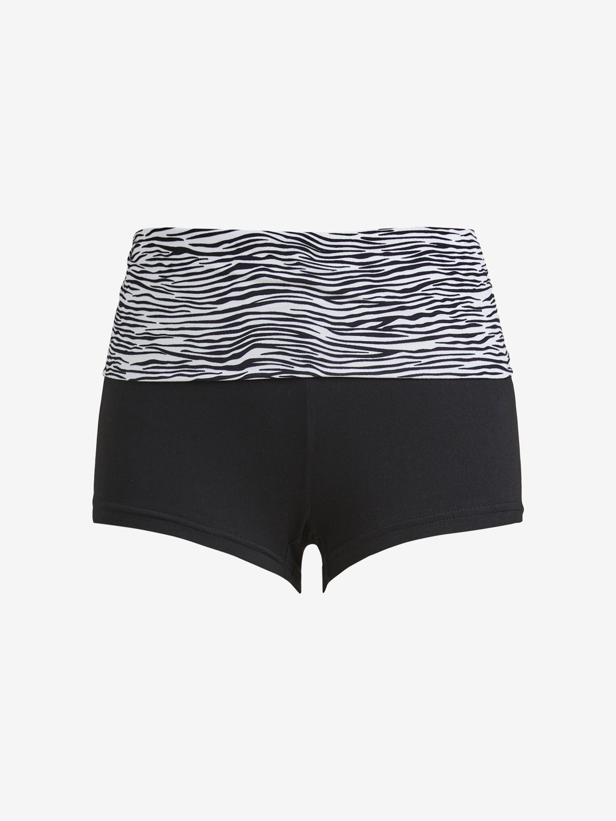 Zebra Print Stitching Shorts