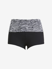 Zebra Print Stitching Shorts