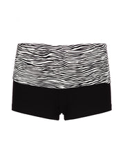 Zebra Print Stitching Shorts