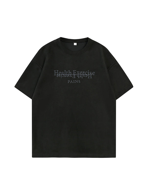 Letter Print Unisex Oversized Short Sleeve Tee