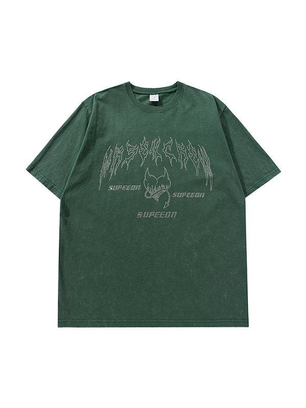 Men's Letter Graphic Oversized Short Sleeve Tee