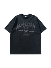 Men's Letter Graphic Oversized Short Sleeve Tee