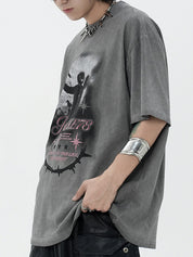Men's Graphic Oversized Short Sleeve Tee