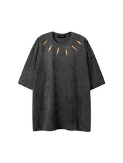 Men's Street Suede Oversized Short Sleeve Tee