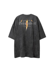Men's Street Suede Oversized Short Sleeve Tee