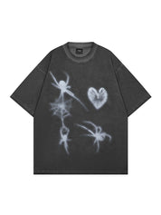 Men's Spider Print Oversized Short Sleeve Tee