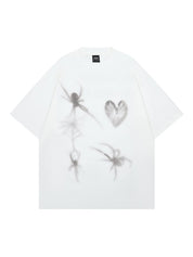 Men's Spider Print Oversized Short Sleeve Tee