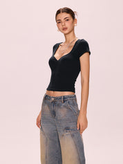 Solid color Short Sleeve Tee