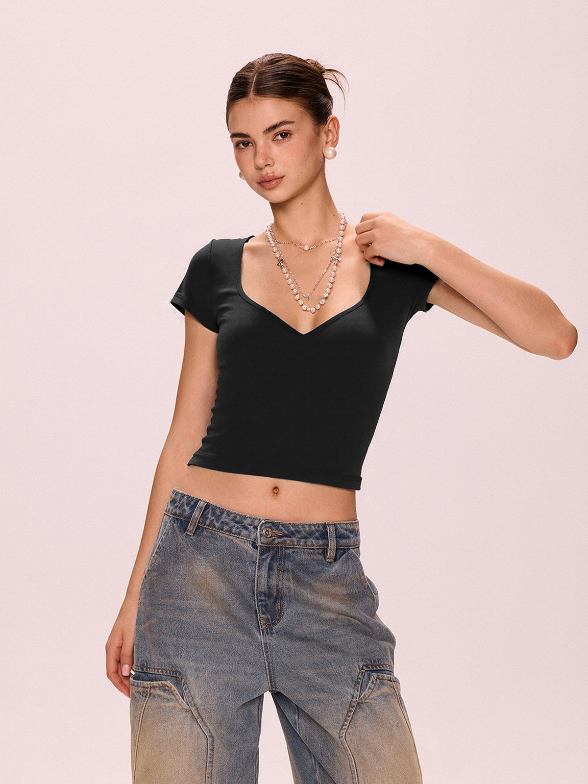 Solid color Short Sleeve Tee