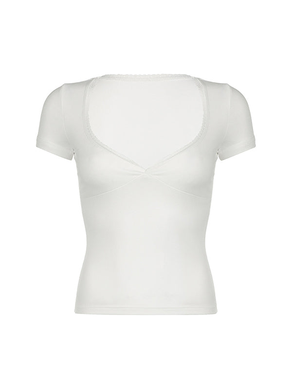 Solid color Short Sleeve Tee