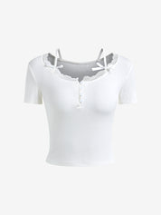 Solid Color Short Sleeve Tee