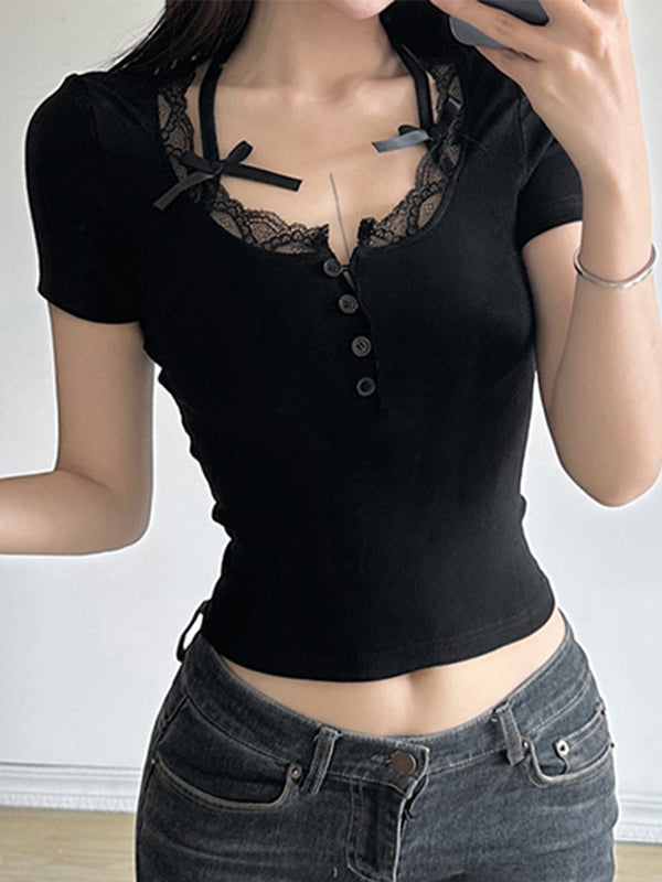 Solid Color Short Sleeve Tee